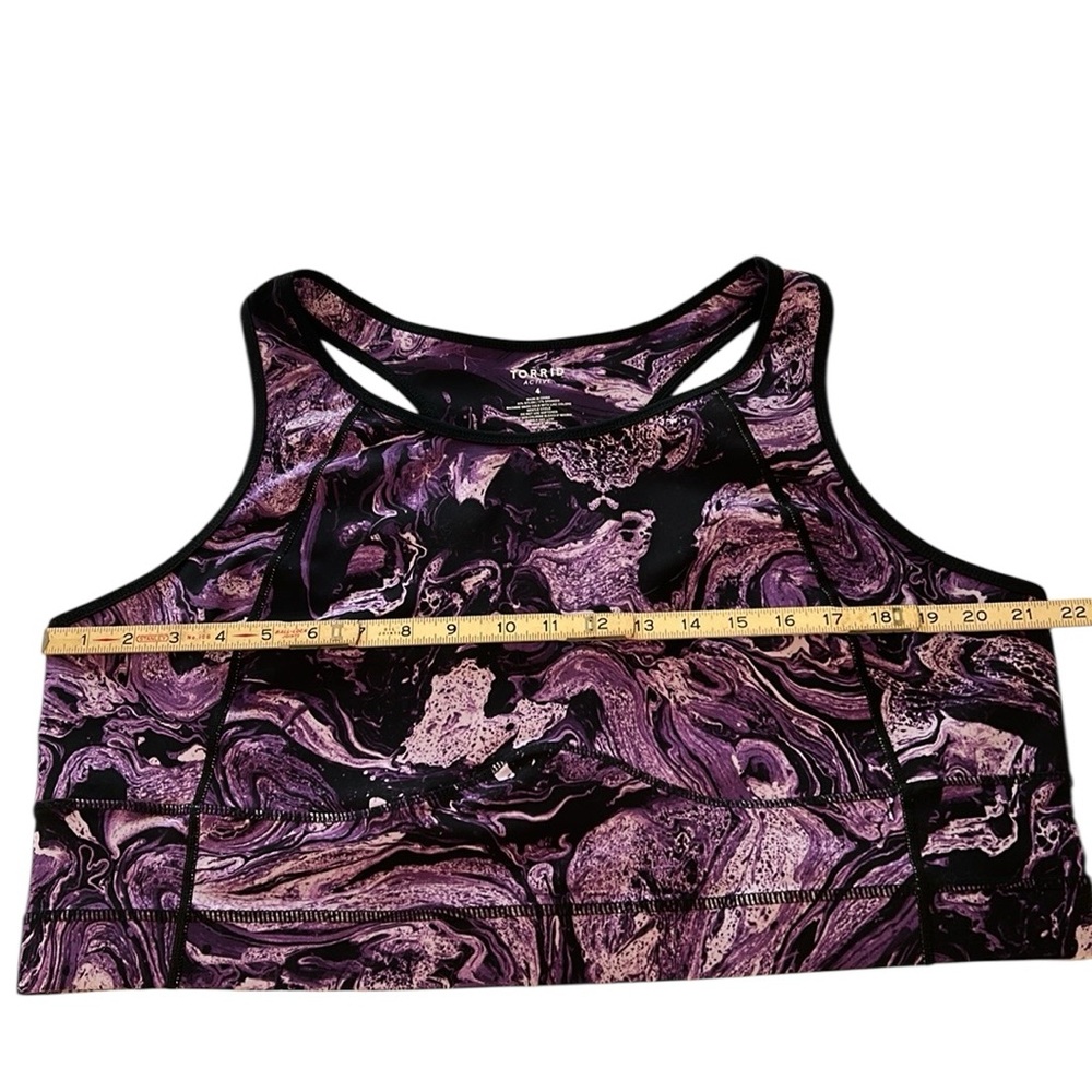 Torrid Plus Size 4 Active Racerback Wireless Purple Sport Bra - Picture 5 of 6